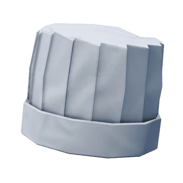A white chef's hat.
